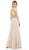 Embellished Halter Chiffon A-line Dress
