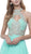 Embellished Halter Chiffon A-line Dress