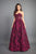 Rachel Allan - 8342 Embroidered Floral Strapless Evening Gown In Purple
