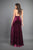 Rachel Allan - 8345 Beaded Halter Velvet A-line Dress in Purple