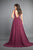 Rachel Allan - 8352 Lace Scoop Chiffon A-line Gown in Purple