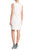 Nina Leonard - L7386A Lace Jewel Neck Fitted Dress In White