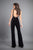Rachel Allan Couture - 8353 Plunging V-Neck Jumpsuit with Jacket