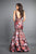 Rachel Allan Couture - 8357 Plunging V Neck Trumpet High-Low Gown