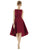 Alfred Sung - D697 Sleeveless Bateau High Low A-line Dress In Red