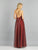 Dave & Johnny - A8365 Plunging V-Neck Pleated A-Line Dress In Red