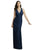 Dessy Collection - 2938 Sleeveless V-neck Crepe Sheath Dress In Blue