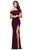 s10015 Trendy Off-Shoulder Jersey Evening Gown