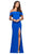 s10015 Trendy Off-Shoulder Jersey Evening Gown