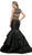 Cinderella Divine - 83903 Two Piece Beaded Tiered Mermaid Dress In Black