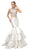 Cinderella Divine - 83903 Two Piece Beaded Tiered Mermaid Dress In White