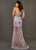 Rachel Allan Couture - 8390 Lace Embroidered Dress With Overskirt In Purple
