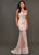 Rachel Allan Couture - 8390 Lace Embroidered Dress With Overskirt In Pink