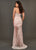Rachel Allan Couture - 8390 Lace Embroidered Dress With Overskirt In Pink