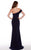Alyce Paris - 59997 Off Shoulder Fitted Evening Dress In Blue