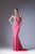 Cinderella Divine - 83964 Floral Embroidered Illusion High Neck Gown In Pink
