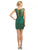 Lara Dresses - Bedazzled Cap Sleeve Illusion Jewel Neck Dress 22022 in Green