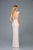 Scala - 48958 Sequined Plunging V-neck Sheath Dress In Pink