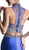 Cinderella Divine - 84016 Two-Piece Beaded High Halter Mermaid Gown In Blue