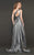 Rachel Allan Couture - 8406 Embellished One Shoulder A-line Dress In Gray