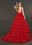 Rachel Allan Couture - 8407 Bead Embellished Ruffled Ballgown In Red
