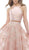 Morrell Maxie Two Piece Mikado Jacquard Print Dress in Pink