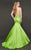 Rachel Allan Couture - 8416 Beaded Stretch Satin Mermaid Gown In Green