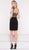 Colors Dress - 1976 Jeweled Matte Jersey Sheath Dress in Black