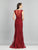 Dave & Johnny - A8429 Embellished Scoop Sheath Evening Gown In Red