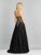 Dave & Johnny - A8441 Embroidered Sweetheart A-line Gown In Black