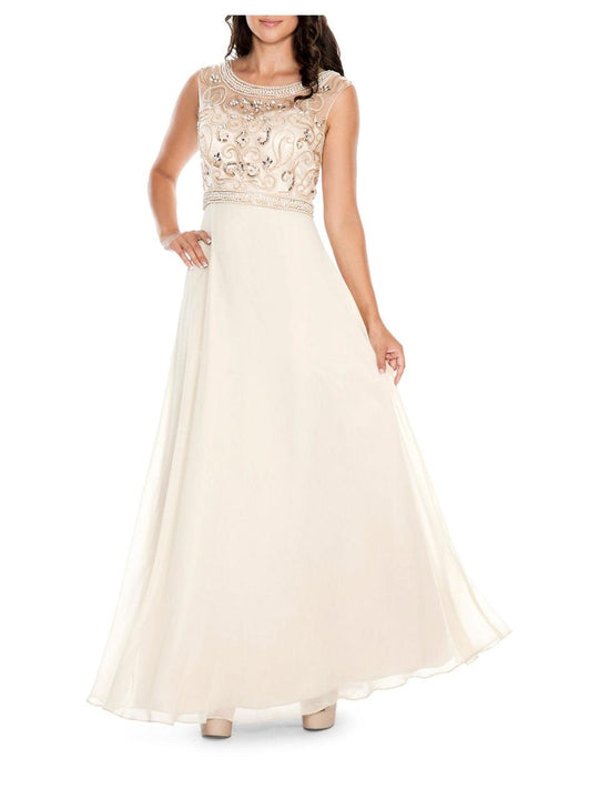 Decode 1.8 - Embellished Long Gown 182944 in Neutral