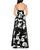 Decode 1.8 - Sweetheart Floral Print Long Dress 183938 in Black and White