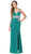 Dancing Queen - 8468 Sequined Crisscrossed Back Sheath Prom Gown