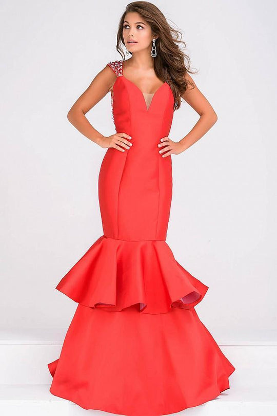 Open Back Mermaid Prom Dress JVN41679