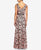 Alex Evenings - 1121846 V Neck Floral Printed Dress in Black and Pink