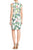 Donna Ricco - DR50592 Floral Print V-neck Sheath Dress In White and Multi-Color
