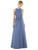 Alfred Sung - D707 Sleeveless Keyhole Back Sateen Twill Dress In Blue