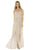 Social Bridesmaids - 8159 Strapless Pleated Bodice A-Line Dress In Neutral
