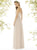 Social Bridesmaids - 8159 Strapless Pleated Bodice A-Line Dress In Neutral