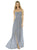 Social Bridesmaids - 8159 Strapless Pleated Bodice A-Line Dress In Gray and Silver