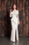 Alexander by Daymor - 850 Bow Accent Off Shoulder Evening Dress In Neutral