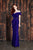 Alexander by Daymor - 850 Bow Accent Off Shoulder Evening Dress In Blue
