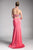 Cinderella Divine - 85201 Beaded Ornate High Halter Neck Fitted Evening Gown - 1 pc Coral In Size 10 Available