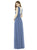 Alfred Sung - D720 Chiffon Knit Halter Sheath Dress In Blue
