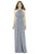 Alfred Sung - D720 Chiffon Knit Halter Sheath Dress In Gray