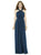 Alfred Sung - D720 Chiffon Knit Halter Sheath Dress In Blue