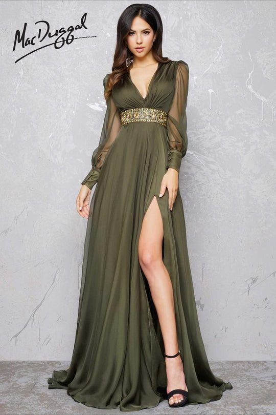 Mac Duggal - Couture Dresses Style 85577D in Green