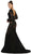 May Queen - RQ7515 Lace Embellished Bateau Mermaid Gown In Black