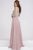 JVN45598 Beaded Scoop Long Sleeves Dress