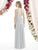 After Six - 6742 Sequined Halter Bodice A-Line Gown In Silver